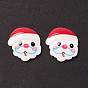 Christmas Themed Opaque Resin Cabochons, Santas Claus