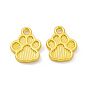 Rack Plating Alloy Charms, Cadmium Free & Lead Free & Nickle Free, Dog Paw Print Charms