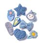 kids Hair Clips Sets, Iron Snap Hair Clips & Alligator Hair Clips, with Wool and Cloth, Teardrop & Strawberry & Star & Bowknot & Flower