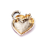 Heart with Cat Enamel Pin, Gold Plated Alloy Badge for Backpack Clothes