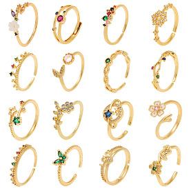 Jolie bague couronne avec diamant - accessoire d'anneau de queue doux et charmant, collier tendance.