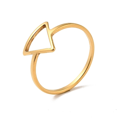 201 anillo de dedo triangular de acero inoxidable para mujer