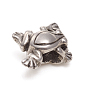 304 Stainless Steel European Beads, Large Hole Beads, Frog