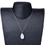 Ожерелья с подвесками из натуральных драгоценных камней в форме слезы, с медными кабельными цепями и застежками из латуни, упаковочная коробка