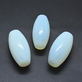 Perles opalite deux trous semi-percés, ovale