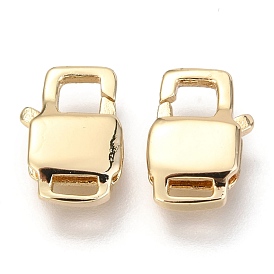 Brass Lobster Claw Clasps, Rectangle
