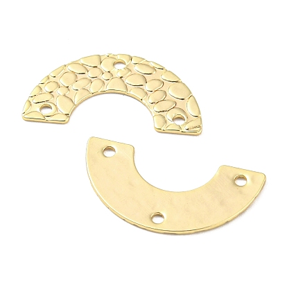 Brass Chandelier Component Links, Semicircle, Textured