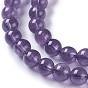 Chapelets de perles naturelles améthyste, Grade a, ronde