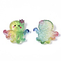 Resin Cabochons, with Glitter Powder, Octopus, Colorful