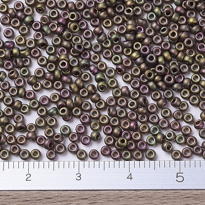 Perles rocailles miyuki rondes, perles de rocaille japonais, matière iris