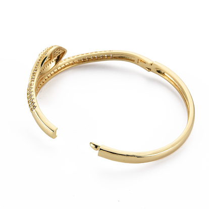 Bracelets de serpent pour les femmes, micro en laiton pavent bracelets zircone cubique, sans nickel