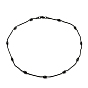 304 collar de cadena de serpiente redonda de acero inoxidable con cuentas ovaladas