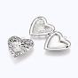 304 Stainless Steel Diffuser Locket Pendants, Photo Frame Charms for Necklaces, Heart