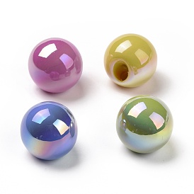 Abs perles en plastique, perles percées, de couleur plaquée ab , larme