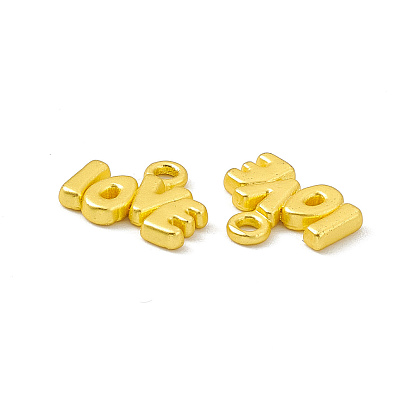 Rack Plating Alloy Charms, Cadmium Free & Lead Free & Nickle Free, Word Love
