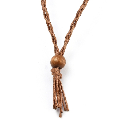Ожерелье, с восковым шнуром и деревянными бусинами