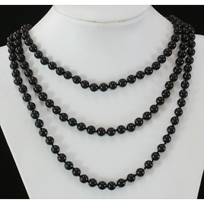 Glass Pearl Beaded Necklaces, 3 Layer Necklaces