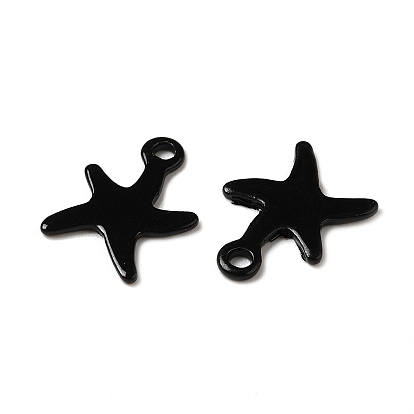Spray Painted 201 Stainless Steel Charms, Starfish Charm
