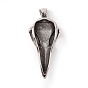 Style tibétain 304 pendentifs en acier inoxydable, crâne d'oiseau