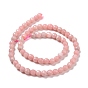 Natural Pink Opal Beads Strands, Faceted(128 Facets), Round