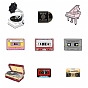 Music Theme Enamel Pins, Alloy Brooch, Vinyl Record Player/Cassette/Piano