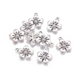 Tibetan Style Alloy Pendants, Lead Free and Cadmium Free, Sunflower