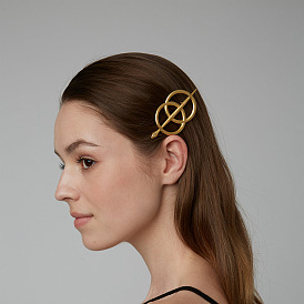 Alloy Geometric Round Snake Hair Clip - European and American Supply, Hair Accessories.