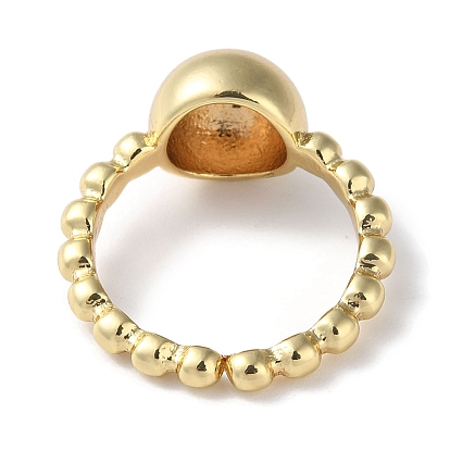Латунное кольцо на палец для женщин с покрытием стойки, долговечный, без свинца и без кадмия, круглые