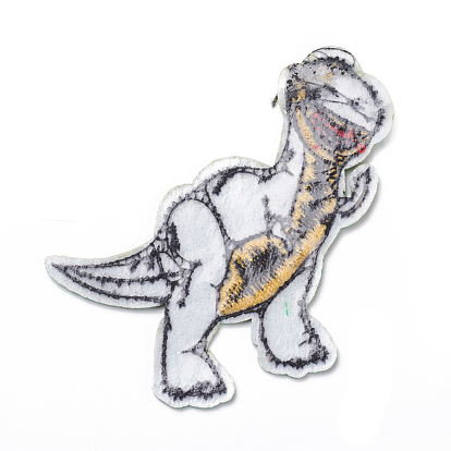 Computerized Embroidery Cloth Iron on/Sew on Patches, Costume Accessories, Appliques, for Backpacks, Clothes, Dinosaur