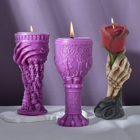 3d moldes de silicona para velas diy de copa santa, para hacer velas perfumadas