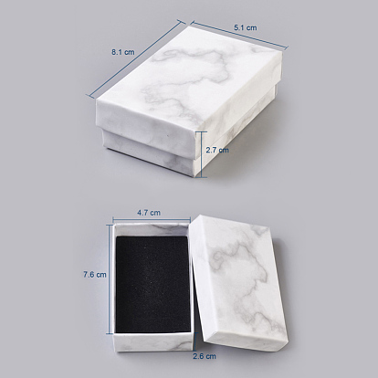Boîtes à bijoux en carton, rectangle