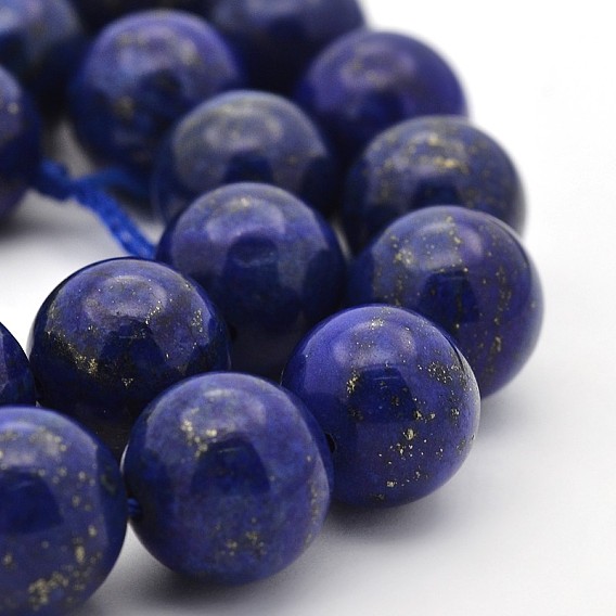 Lapis lazuli naturels teints perles rondes brins