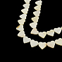 Coeur brins de perles de coquillage naturel, 13x13~14x2~3mm, Trou: 0.5mm, Environ 28 pcs/chapelet, 15.3 pouce