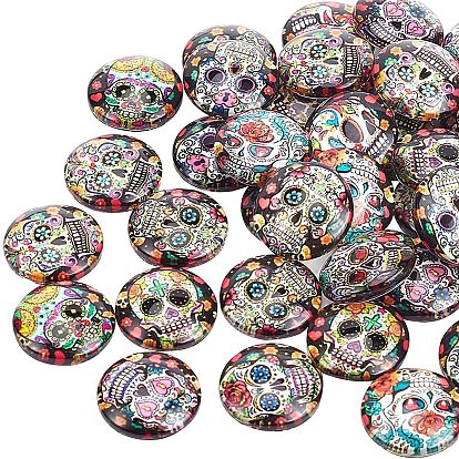 Flatback Glass Cabochons, for DIY Projects, Dome/Half Round