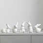 Figurines de lapin en céramique sur le thème de Pâques, pour la décoration de bureau à domicile