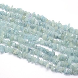 Natural Aquamarine Beads Strands, Chips