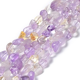 Ametrine naturelles brins de perles, nuggets