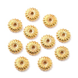 Rack Plating Alloy Beads, Cadmium Free & Lead Free, Long-Lasting Plated, Flat Flower