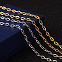 304 Stainless Steel Textured Cable Chains Necklaces, with Lobster Claw Clasps