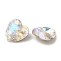 K5 botones de cristal con diamantes de imitación, espalda plateada, facetados, corazón