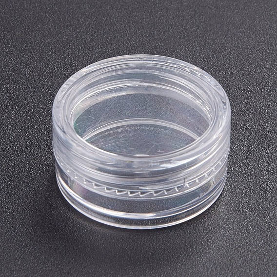 Transparent Plastic Empty Portable Facial Cream Jar, Refillable Cosmetic Containers, with Screw Lid