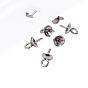 PandaHall Elite 201 Stainless Steel Cup Pearl Peg Bails Pin Pendants, For Half Drilled Beads, 7x4mm, Hole: 1.5mm, Pin: 0.7mm