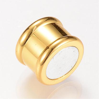 Brass Magnetic Clasps with Glue-in Ends, Column