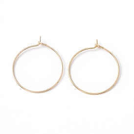 Rack Plating Brass Hoop Earring Findings, Long-Lasting Plated, Cadmium Free & Lead Free