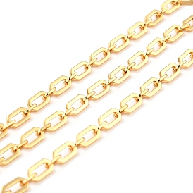Brass Link Chains, Long-Lasting Plated, Unwelded, Flat Octagon & Round, with Spool, Cadmium Free & Nickel Free & Lead Free