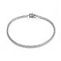 304 Stainless Steel Rope Chain Bracelets, with Lobster Claw Clasps, 7-7/8 inch(200mm), 2.5mm