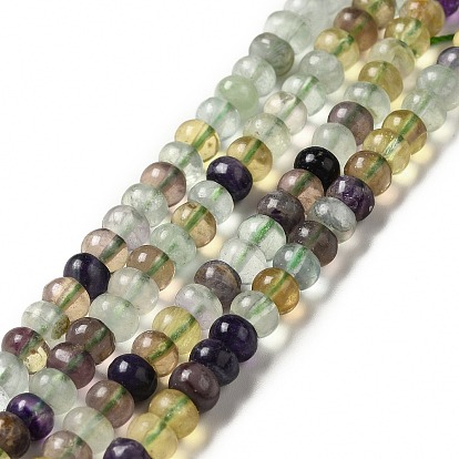 Natural Colorful Fluorite Beads Strands, Rondelle