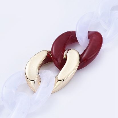 Transparent Acrylic Handmade Curb Chain, Twisted Chain
