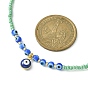 Ожерелье с подвеской в стиле лэмпворк «Сглаз» и цепочками из стеклянного бисера для женщин