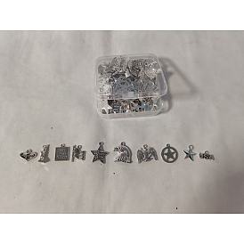 100 pcs 10 styles pendentifs en alliage de zinc de style tibétain jour de l'indépendance, sans plomb et sans cadmium, aigle et drapeau et aigle/faucon